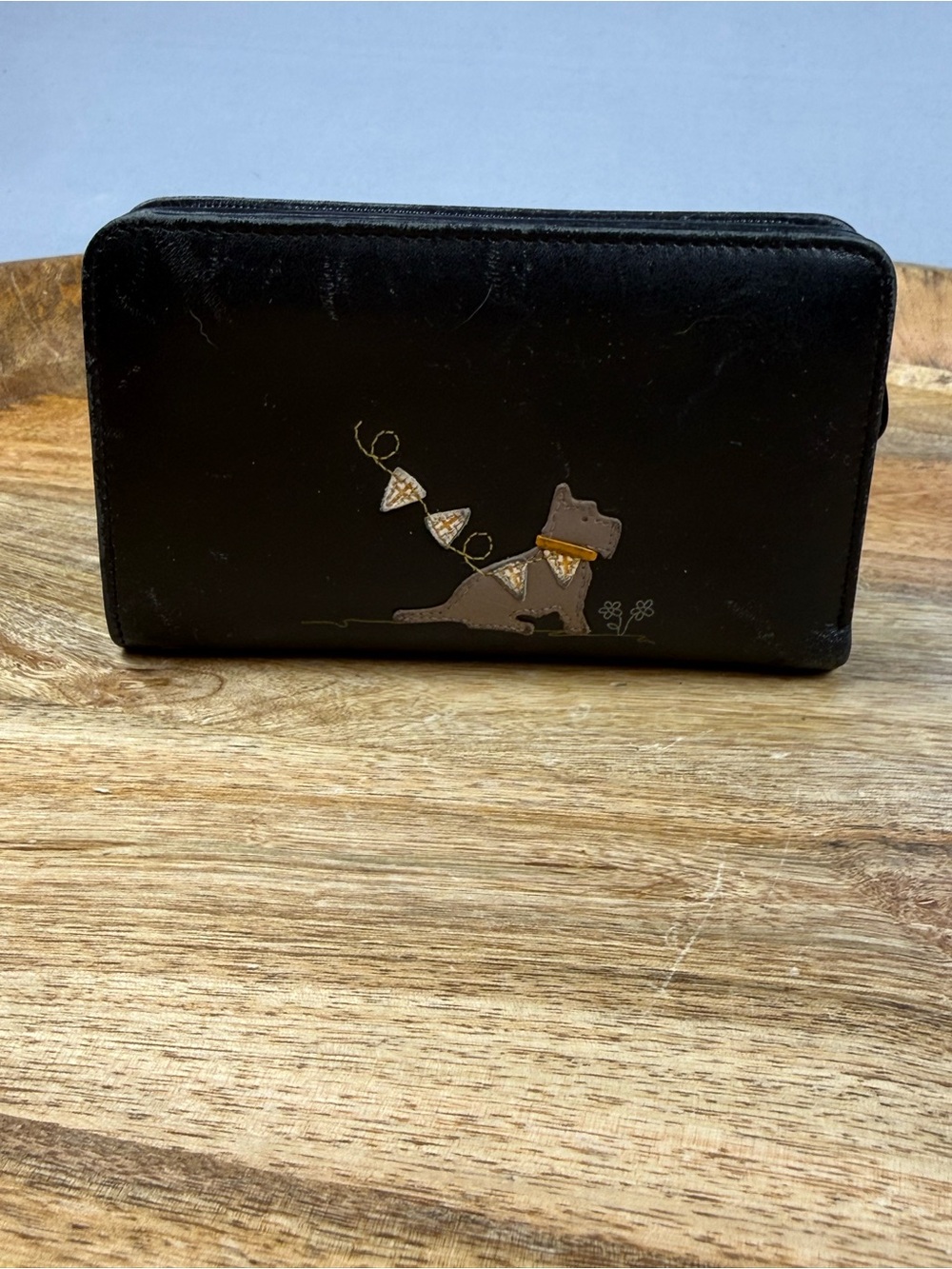 Radley London Scottie Dog Black Leather Wallet Coin Purse
